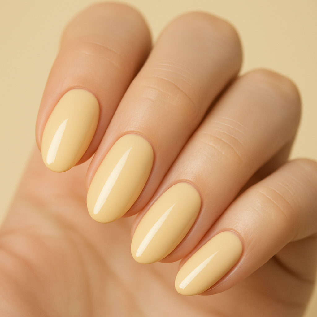 Butter Cream Korean nail design
