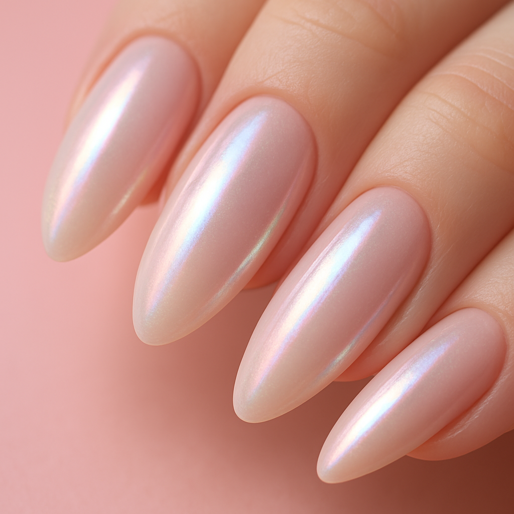 Glazed Donut Korean nail design