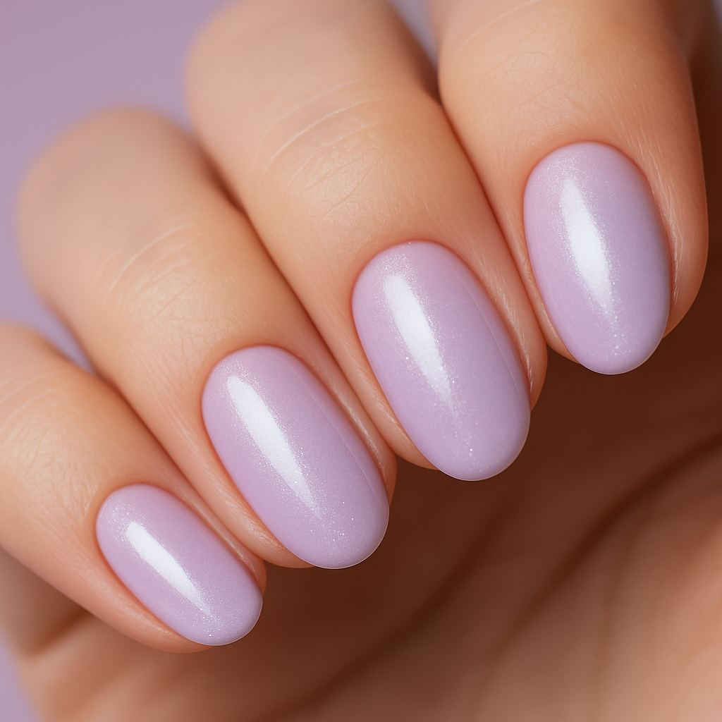 Lavender Glaze Korean nail design